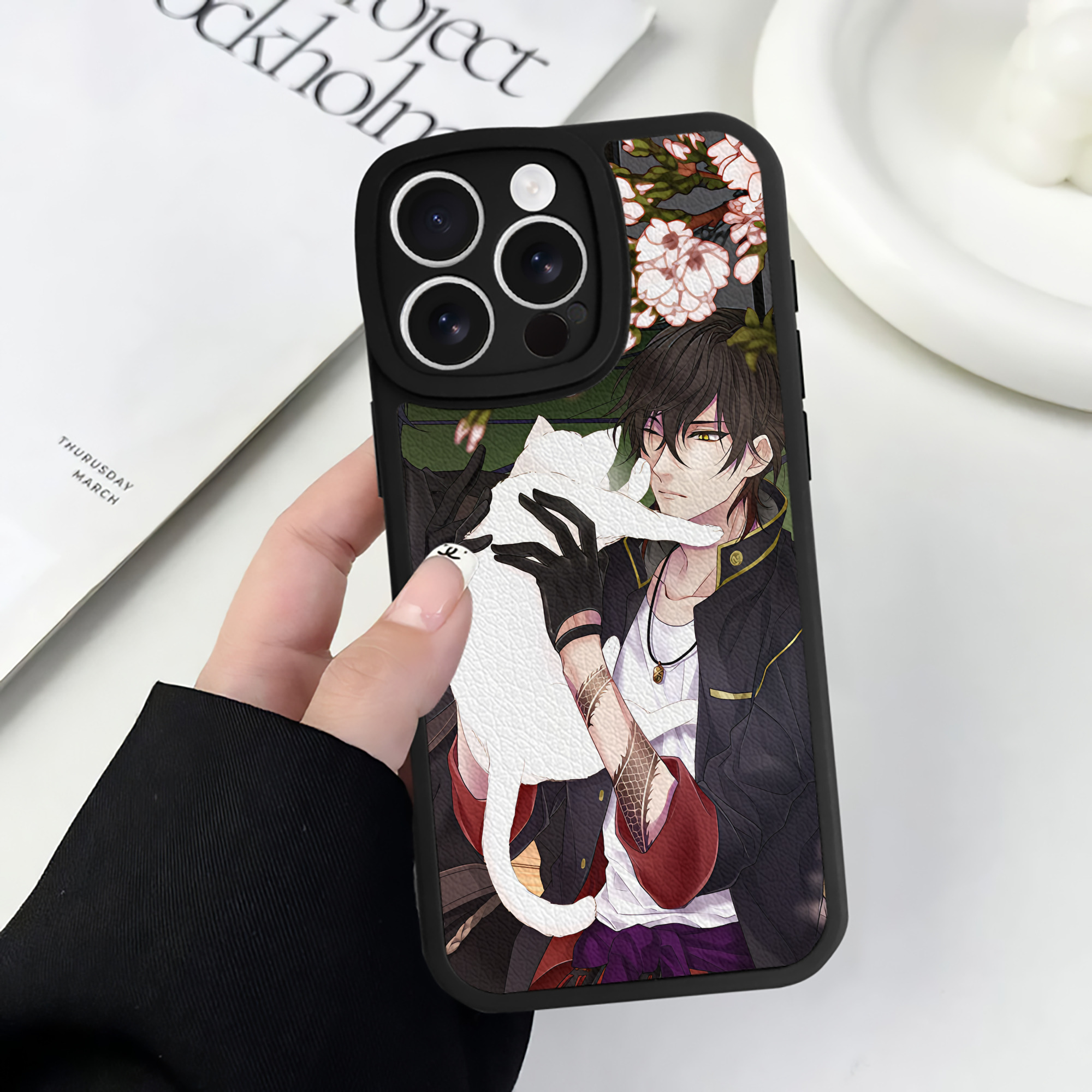 （画像用） 刀剣乱舞 Touken Ranbu 【iPhone 16シリーズ対応】シリコンスマホケース（レザー調） 材質：シリコン